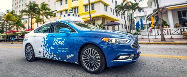 Ya circulan vehículos autonómos de Ford en Miami
